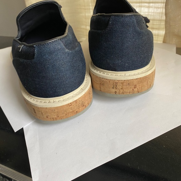 Louis Vuitton denim blue canvas Men’s loafers 9 mens -11womens slip-on moccasins main image 5